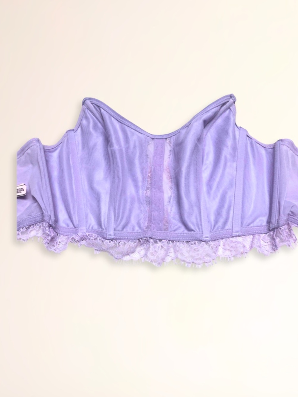 Victorias Secret Floral Embroidered Lingerie Top XS Fairy Strapless Corset - Picture 4 of 9
